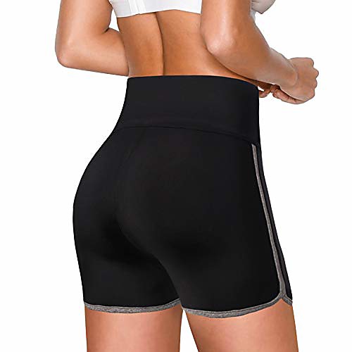 

women's yoga shorts high waist athletic running shorts for tummy control workout sport shorts (black fitness shorts, medium)