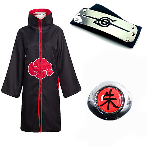 

Inspired by Naruto Akatsuki Hidan Anime Cosplay Costumes Japanese Cosplay Suits Cosplay Accessories Print 1 Ring Cloak Headband For Men's