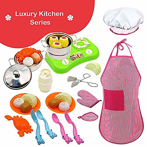 

30pcs stainless steel mini kitchen toys kitchen pretend play accessories toys cooking utensils