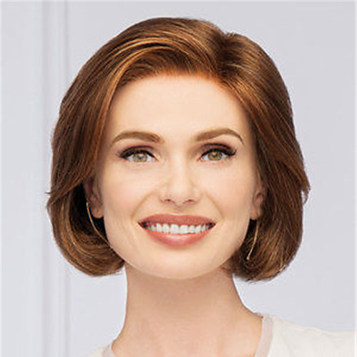 

Synthetic Wig Straight Asymmetrical Wig Short Blonde Synthetic Hair Women's Fashionable Design Classic Exquisite Blonde