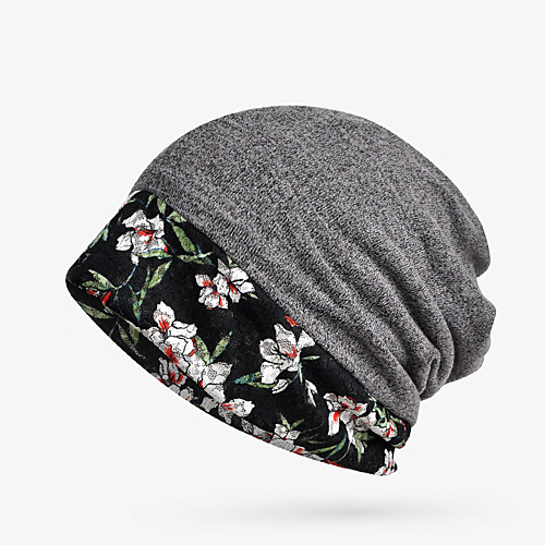 

Women's Floppy Hat Knitwear Cotton Basic - Floral Comfortable Fall Winter Blue Red Orange