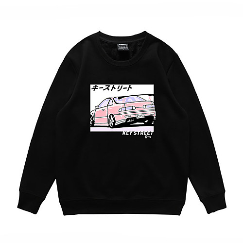 

Men's Pullover Sweatshirt Print Slogan Daily Casual Hoodies Sweatshirts Black