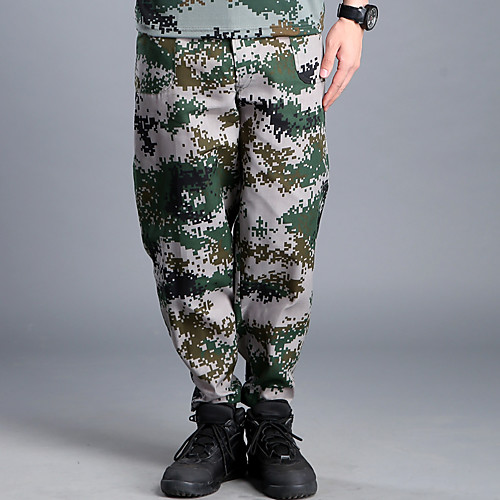 

Unisex Boys and Girls Tactical Pants Waterproof Windproof Breathable Ventilation Fall Winter Spring Camo / Camouflage Bottoms for Camping / Hiking Hunting Fishing Camouflage Blue Camouflage Green S M