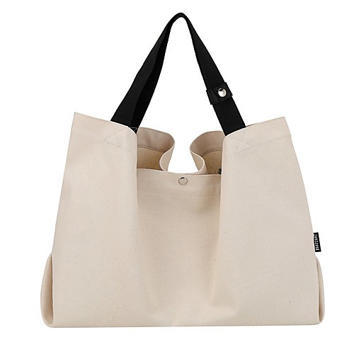 

Women's Bags Canvas Top Handle Bag Daily Handbags White Black Yellow Beige