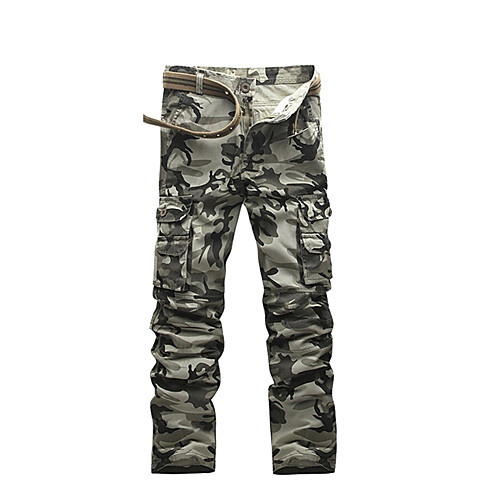 

Men's Hiking Pants Trousers Hiking Cargo Pants Camo Outdoor Breathable Ventilation Soft Comfortable Cotton Pants / Trousers White Army Green Grey Hunting Fishing Climbing 28 29 30 36 38