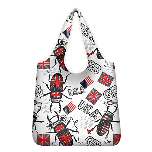 

Women's Bags Polyester Top Handle Bag Shopper Bag Pattern / Print Zipper Going out Office & Career 2021 Tote Handbags Sillver Gray Watermelon Red White Blue
