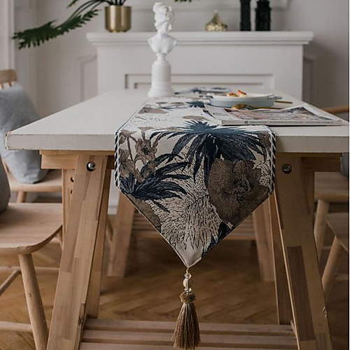 

Table Runner Modern Minimalist Jacquard Table Flag