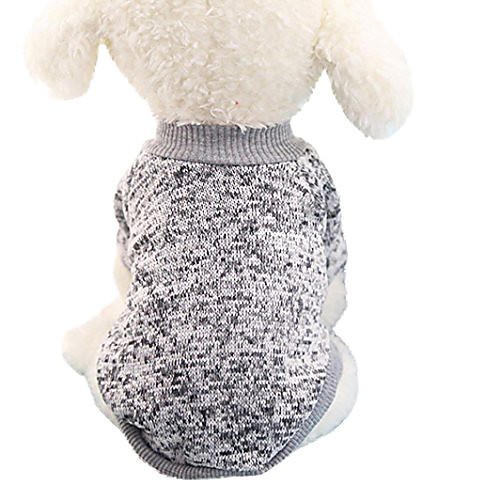 

dog apparel, pet dogs puppy fleece sweater clothes autumn winter warm sweater (dark blue)