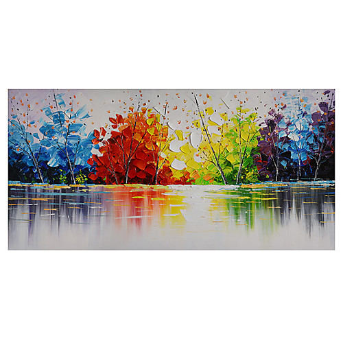 

Oil Painting Hand Painted Horizontal Panoramic Abstract Modern Rolled Canvas (No Frame)