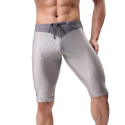 

men workout shorts yoga tights quick dry compression shorts (grey,xl)