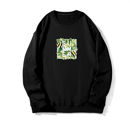 

Men's Pullover Sweatshirt Print Basic Hoodies Sweatshirts Black Wine Beige