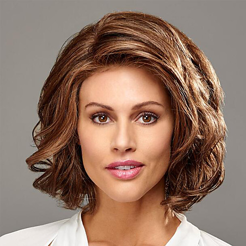 

Synthetic Wig Straight Bob Wig Short Brown Synthetic Hair Women's Fashionable Design Highlighted / Balayage Hair Exquisite Brown