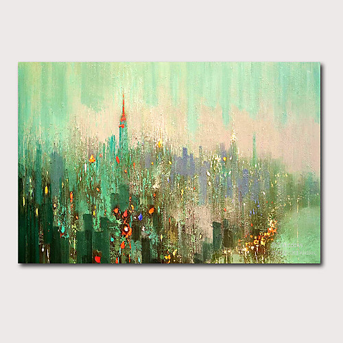 

Oil Painting Hand Painted - Abstract Landscape Contemporary Modern Stretched Canvas