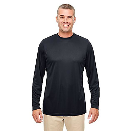 

men's cool & dry performance long-sleeve t-shirt 6xl black