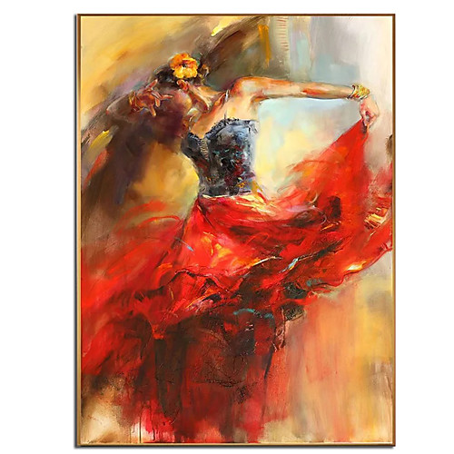 

100% Hand painted Abstract Dancing Ballerina Girl Home Decor Best Gift Oil Painting on Canvas Scandinavian Wall Art Picture for Living Room Cuadros