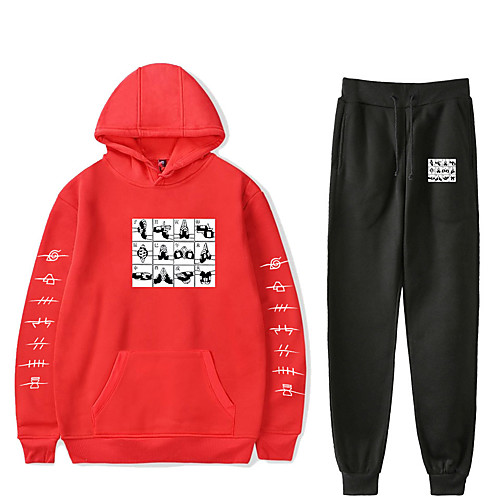 

Inspired by Naruto Cosplay Akatsuki Uchiha Pants Outfits Polyester / Cotton Blend Print Printing Pants For Women's / Men's / Hoodie / Hoodie