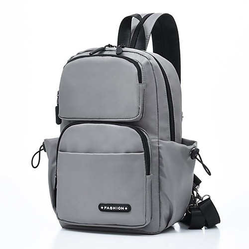 

Unisex Bags Nylon Sling Shoulder Bag Chest Bag Zipper Daily 2021 MessengerBag Black Blue Light Gray