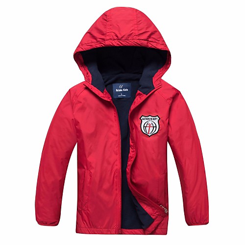 

Boys' Girls' Hiking Windbreaker Winter Outdoor Solid Color Thermal Warm Waterproof Windproof Breathable Winter Jacket Top Hunting Fishing Climbing Red Blue / Kid's