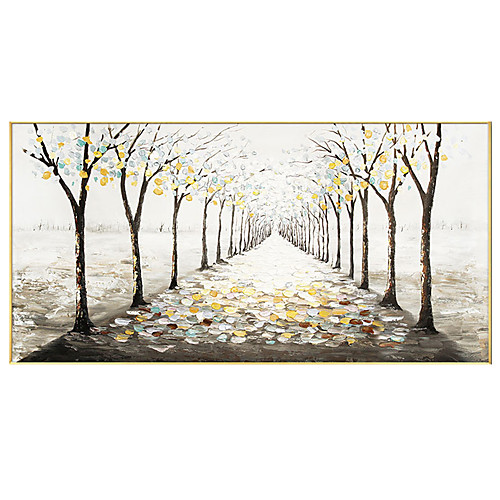 

Oil Painting Hand Painted Horizontal Panoramic Abstract Landscape Modern Rolled Canvas (No Frame)