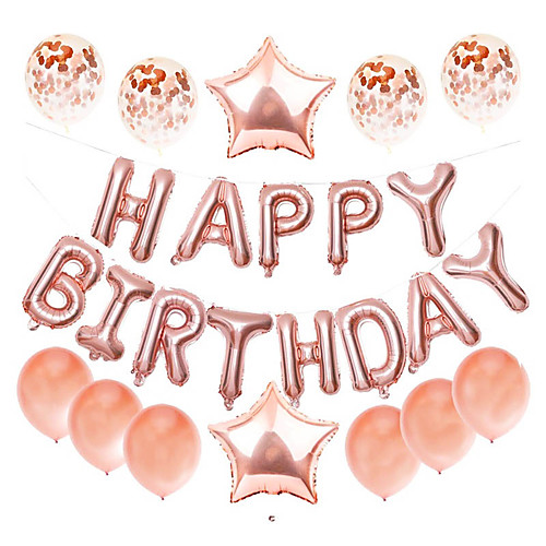 

Party Balloons 14 pcs Happy Birthday Party Supplies Latex Balloons Banner Boys and Girls Party Birthday Decoration 12 Inch18 Inch for Party Favors Supplies or Home Decoration