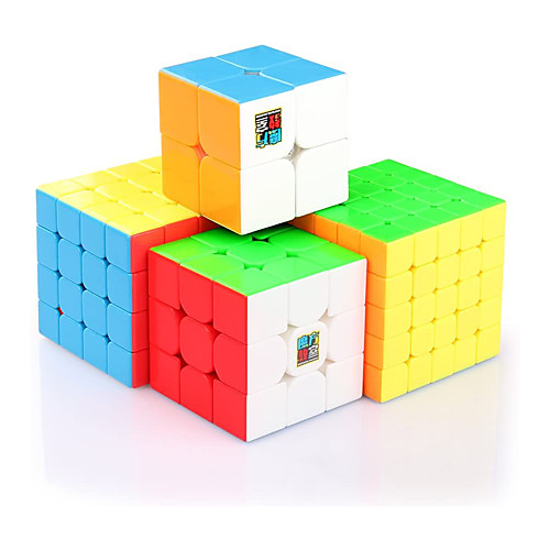 

Speed Cube Set 4 pcs Magic Cube IQ Cube 222 333 444 Speedcubing Bundle Stress Reliever Puzzle Cube Stickerless Smooth Office Desk Toys Kid's Adults Toy Gift