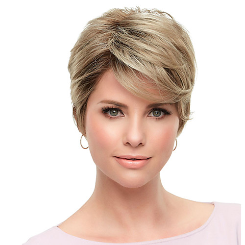 

Synthetic Wig kinky Straight Asymmetrical Wig Short Brown Synthetic Hair Women's Fashionable Design Exquisite Comfy Brown