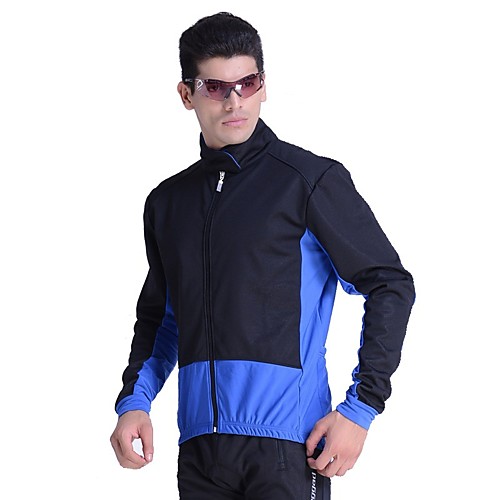 

Women's Men's Cycling Jersey Winter Fleece Bike Jersey Top Windproof UV Resistant Fleece Lining Sports Red / Blue Mountain Bike MTB Clothing Apparel Regular Fit Bike Wear / Long Sleeve / Warm