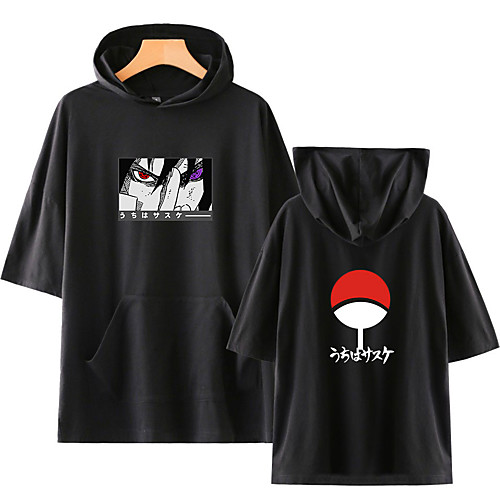 

Inspired by Naruto Cosplay Akatsuki Uchiha Itachi Hoodie Polyester / Cotton Blend Print Printing Hoodie For Women's / Men's