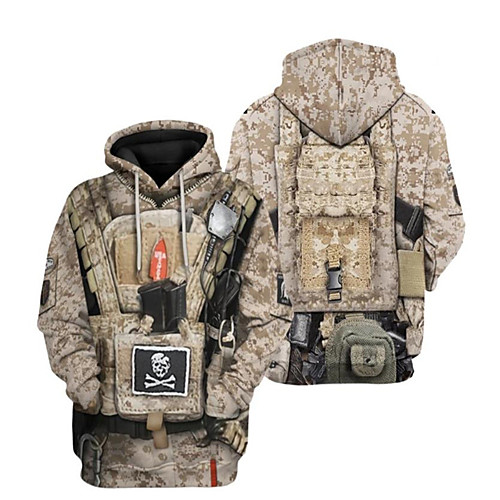 

Inspired by Cosplay Army Cosplay Costume Hoodie Terylene Graphic Printing Hoodie For Women's / Men's