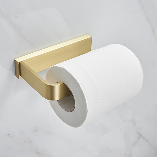 

Golden Toilet Paper Holder Creative Modern Brass 1pc Wall Mounted