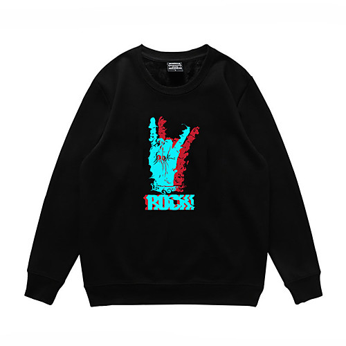 

Men's Pullover Sweatshirt Print Slogan Daily Casual Hoodies Sweatshirts Black