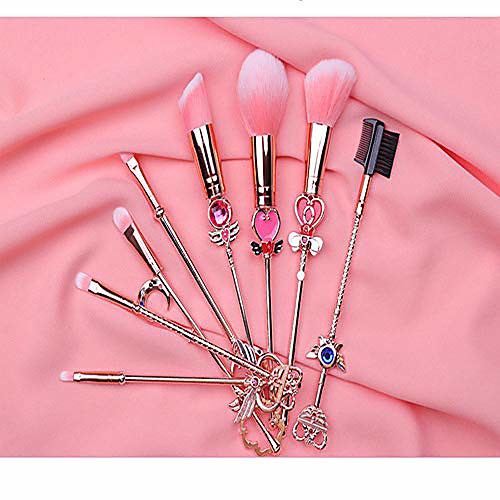 

8 pcs makeup brushes,premium synthetic makeup brush set face eye shadow eyeliner foundation blush cosmetic brush tool (sailor moon 001)