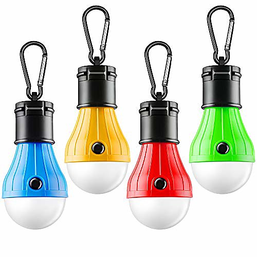 

tent lamp portable led tent light 4 packs clip hook hurricane emergency lights led camping light bulb camping tent lantern bulb camping equipment for camping hiking backpacking fishing outage