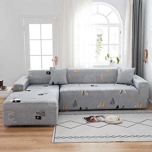 

Tree Print 1-Piece Sofa Cover Couch Cover Furniture Protector Soft Stretch Sofa Slipcover Spandex Jacquard Fabric Super Fit for 1~4 Cushion Couch and L Shape Sofa,Easy to Install