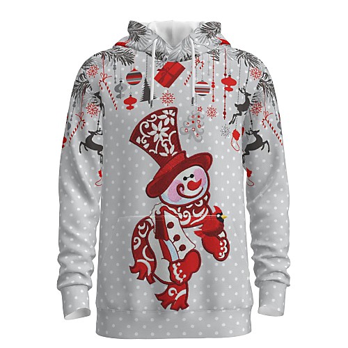 

Men's Pullover Hoodie Sweatshirt Polka Dot Graphic 3D Christmas Daily 3D Print 3D Print Christmas Hoodies Sweatshirts Light gray