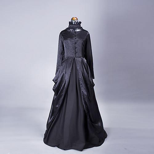 

Princess Maria Antonietta Gothic Lolita Victorian Vacation Dress Dress Prom Dress Women's Girls' Lace Satin Costume Black Vintage Cosplay Party Prom Long Sleeve Ankle Length Ball Gown Plus Size