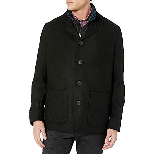 

men's triboro 3 in 1 wool jacket with vest, black, xx-large