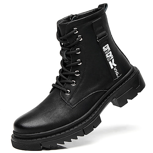 

Men's Boots British Daily Faux Leather Black Fall Winter