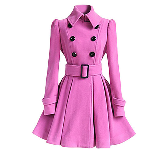 

Women's Solid Colored Active Fall & Winter Coat Long Daily Long Sleeve Fleece Coat Tops White