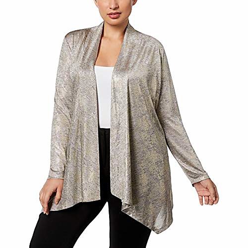 

women's plus size snake flyaway, metallic/silver, 0x
