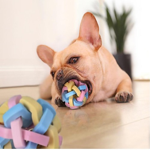 

Teeth Cleaning Toy Dog Play Toy Rodents Dog Kitten 1pc Round Pet Friendly Pet Exercise Teething Rope Toy Rubber Gift Pet Toy Pet Play