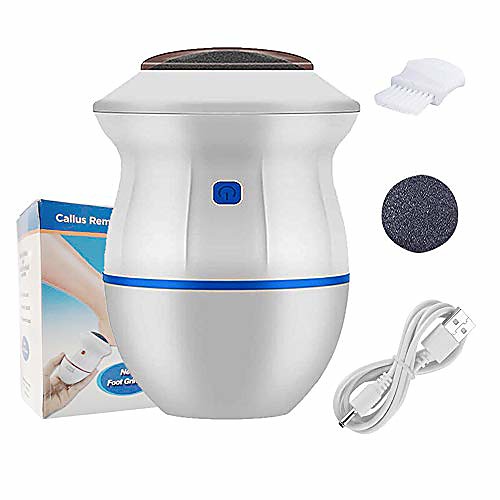 

portable electric vacuum adsorption foot grinder - usb electronic foot file pedicure tools, dual-speed càllus remover - feet care perfect for dead,hard cracked dry skin (white)