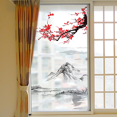 

Frosted Privacy Dashan Plum Blossom Pattern Window Film Home Bedroom Bathroom Glass Window Film Stickers Self Adhesive Sticker 11660cm