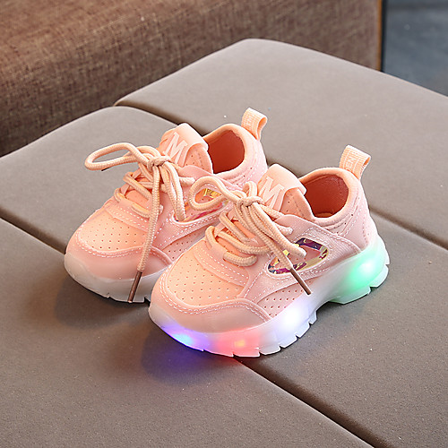 

Boys' Girls' Trainers Athletic Shoes LED Shoes PU Heelys Shoes Little Kids(4-7ys) Daily Walking Shoes White Black Pink Fall Winter / Rubber