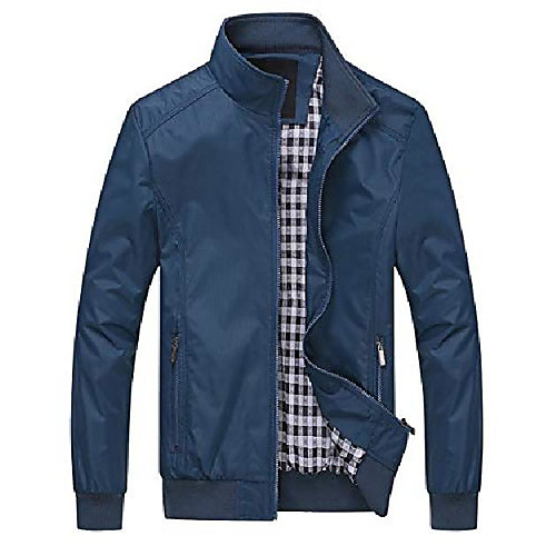 

mens bomber jacket windbreaker lightweight, blue, x-large