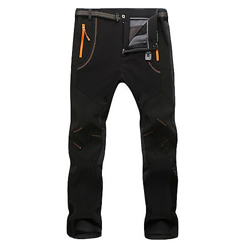 

Men's Hiking Pants Trousers Softshell Pants Winter Outdoor Thermal Warm Waterproof Windproof Quick Dry Cotton Cargo Pants Ski Pants Zipper Pockets Black Army Green Gray Camping / Hiking Hunting