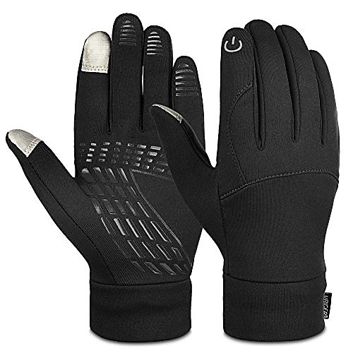 

vbiger winter warm gloves touch screen gloves driving gloves cycling gloves for men women (small, black)
