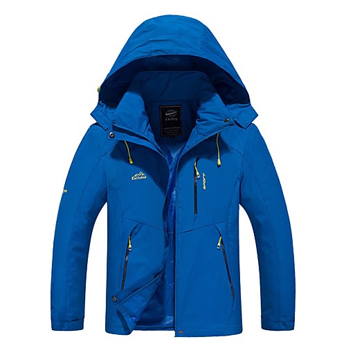 

Men's Softshell Jacket Hiking Windbreaker Winter Outdoor Solid Color Thermal Warm Waterproof Windproof Breathable Top Hunting Fishing Climbing Black Red Army Green Blue Orange