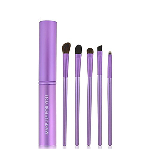 

5pcs perfect fashion professional makeup eye eyeshadow brushes cosmetic set round tube (c)