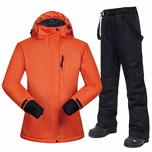

MUTUSNOW Women's Ski Jacket with Pants Skiing Hiking Snowboarding Waterproof Windproof Warm POLY Polyester Clothing Suit Ski Wear / Winter